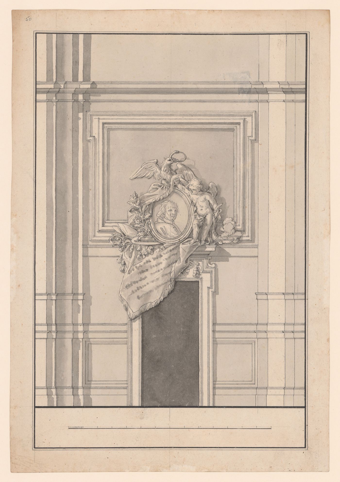 Elevation for a sepulchral monument to Cardinal Lante, Rome