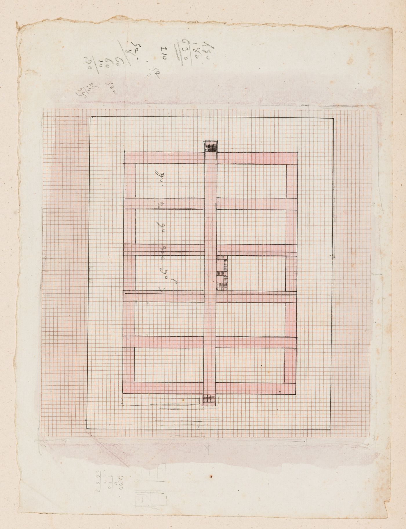 Ideal hospital, place du Parvis-Notre-Dame, Paris [?]: Block plan