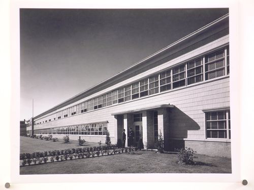 View of the principal façade of the Administration Building, Consolidated Aircraft Corporation Assembly Plant, New Orleans, Louisiana