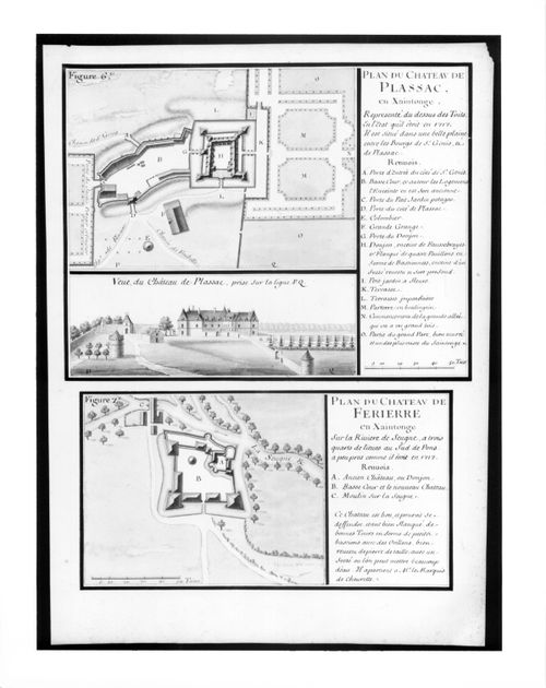 Chateau at Pessac - Plan &elevation