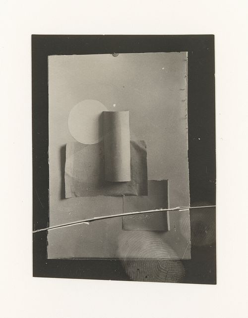 Photograph of a student model on the topic "Design of the Frontal Surface Based on Relief and Counter-relief" for the "Space" course at the Vkhutemas (Higher State Artistic Technical Studios), Moscow