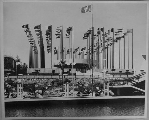 View of the Pavilion on the United Nations, Expo 67, Montréal, Québec
