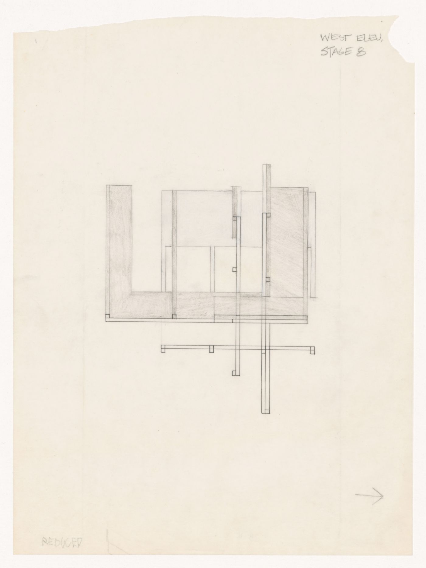 Sketch elevation for House VI, Cornwall, Connecticut