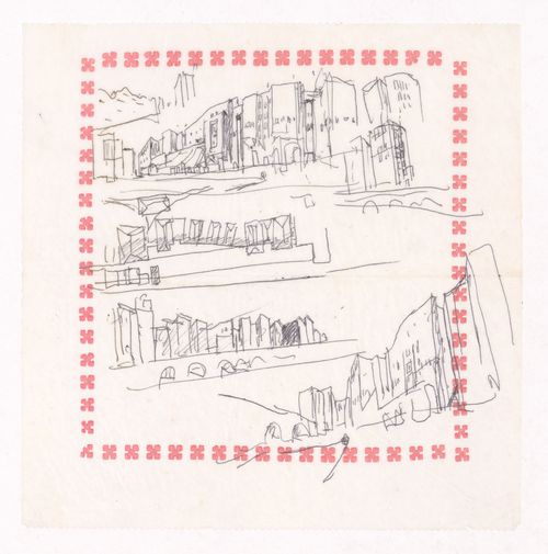 Sketch perspectives for Largo da Lada, Porto, Portugal