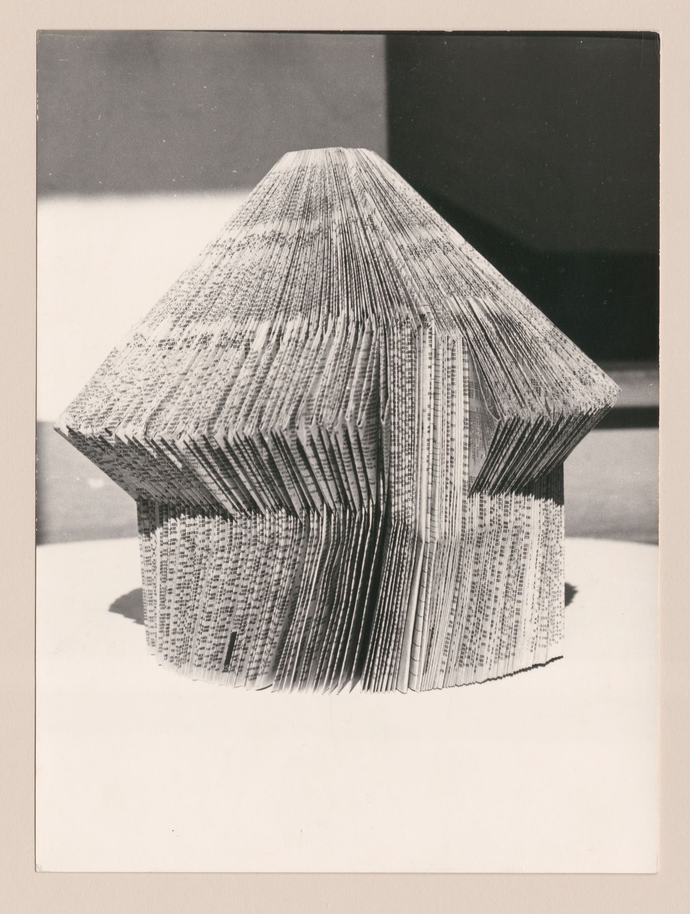 View of paper model for Architecttura di carta [Paper architecture]