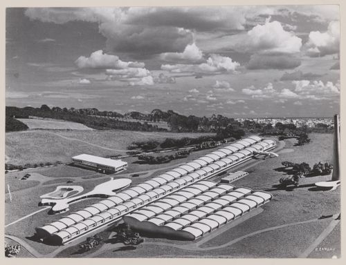 Photomontage of model for Duchen factory, Guarulhos, Brazil
