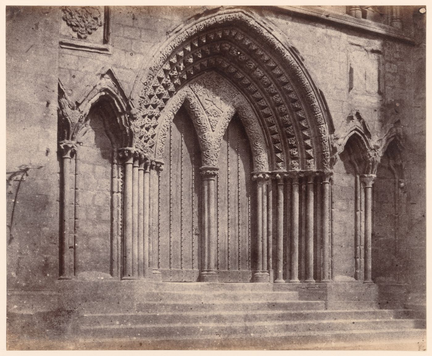 Detail of portal of unidentified church, England or France
