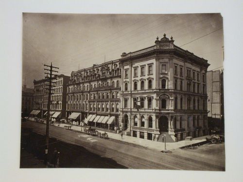 Street New York with the First National Bank on corner, Chicago, Illinois
