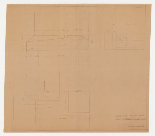 Sectional details for a window sill for Hellerhof Housing Estate, Frankfurt am Main, Germany