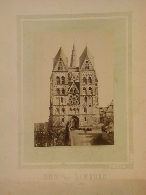 View of the façade of the Limburger Dom, Limburg an der Lahn, Germany