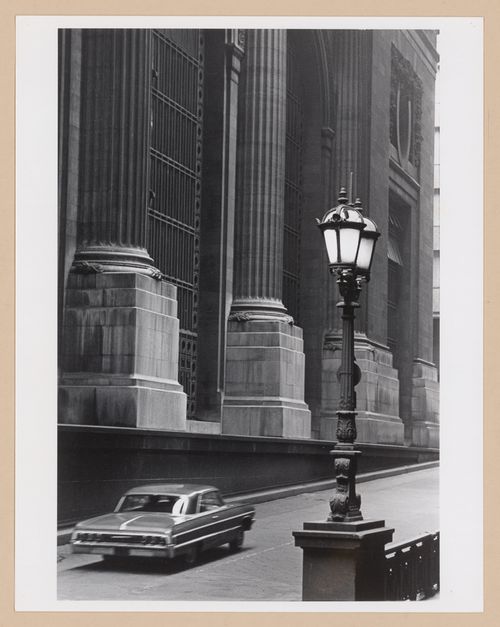 Partial view of a façade of Grand Central Station, New York City; United States