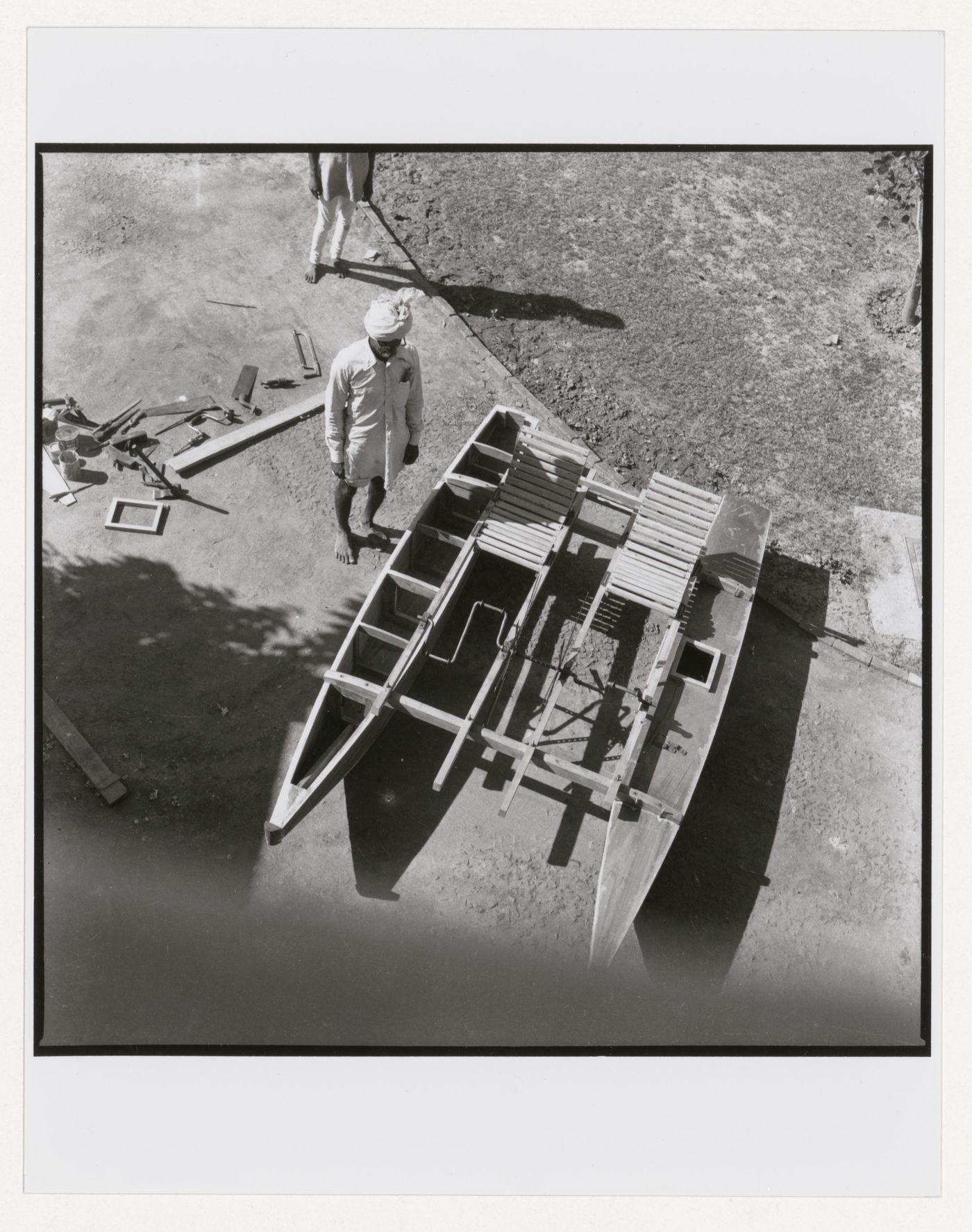 View of a pedal boat under construction, Chandigarh, India