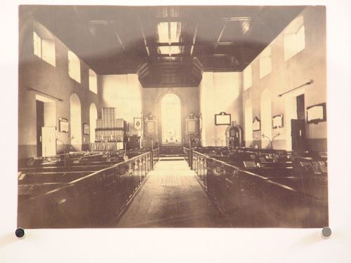 "Aynho", interior view of church, looking toward altar, Northamptonshire, England