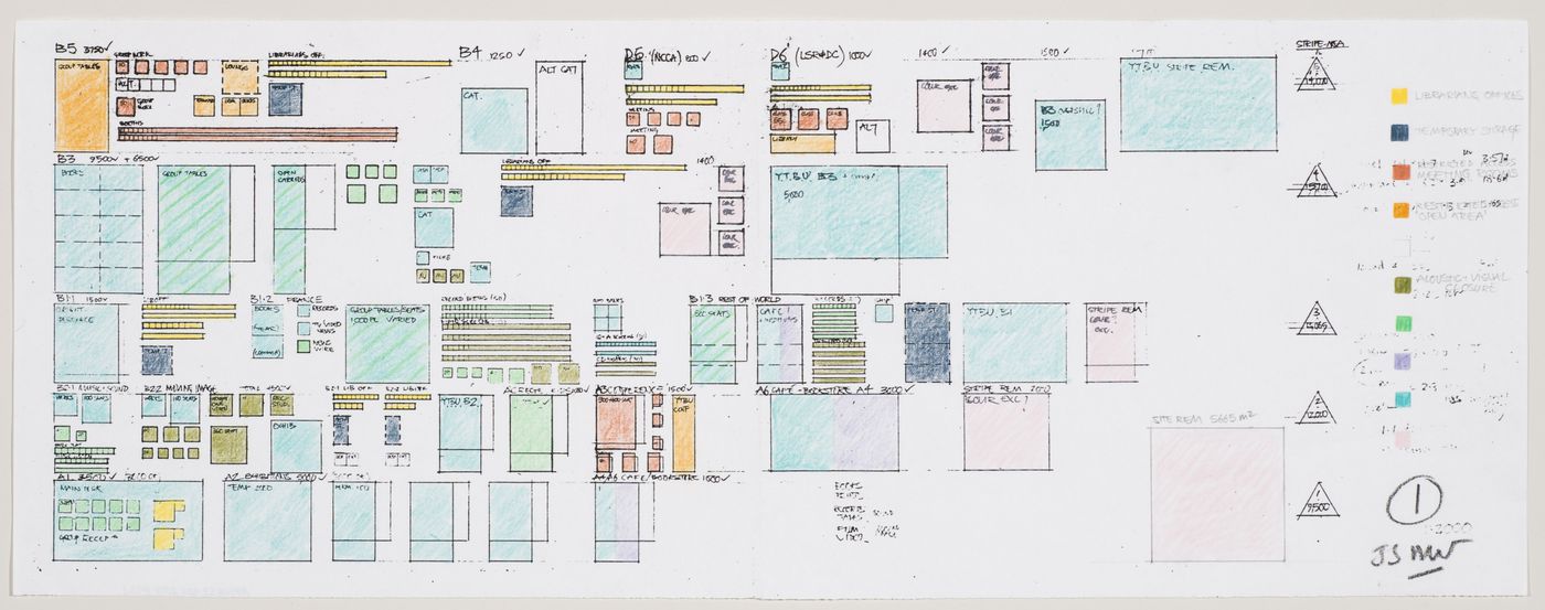 Bibliothèque de France, Paris, France: analytical space plan