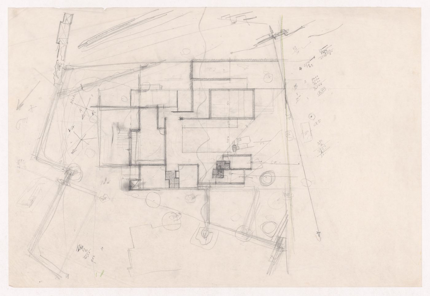 Sketch plan for Habitação A. Felgueiras, Porto, Portugal