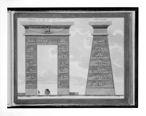 Élévations de pylônes pour un pont suspendu sur la Neva, à Saint-Pétersbourg / Elevations of pylons for a proposed suspension bridge over the Neva River, Saint Petersburg