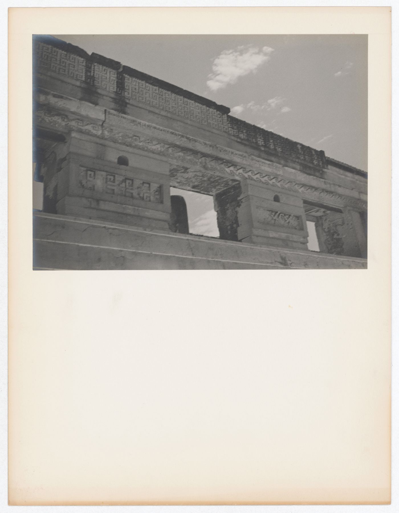 Partial view of a wall, Palace of the Columns, Mitla, Mexico