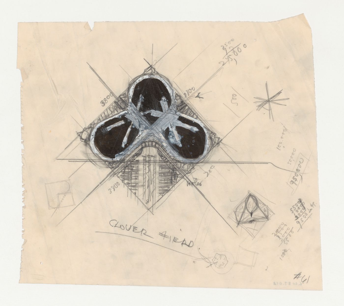 Los Angeles Municipal Airport: Plan for a clover-leaf shaped field