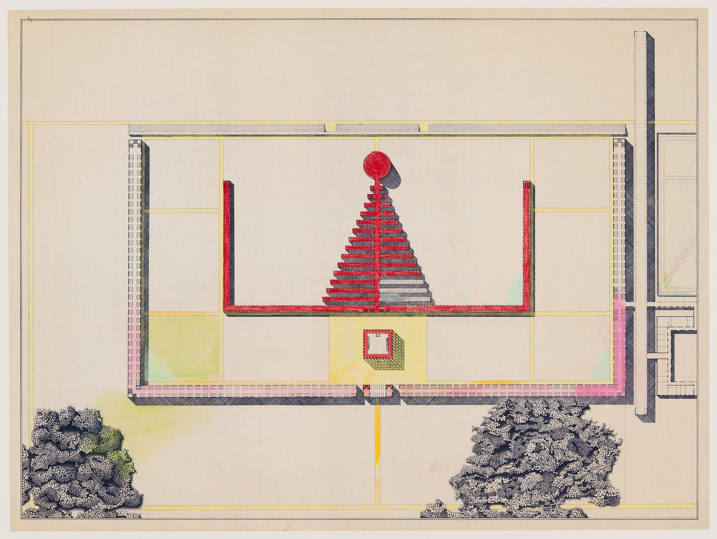 Plan for Cimitero di San Cataldo, Modena, Italy