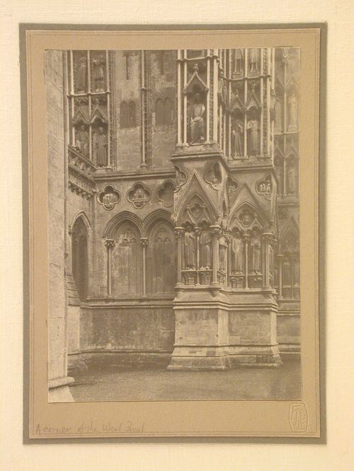 Corner of the west façade, Wells Cathedral, England