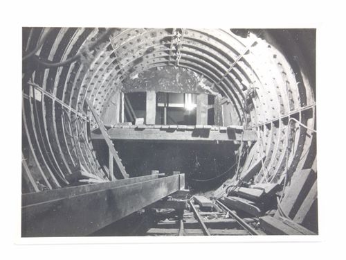 View of construction of underground Readwall Tunnel, London, United Kingdom