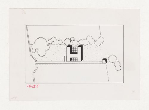 Photograph of a site plan for House near Cowes, Isle of Wight, England