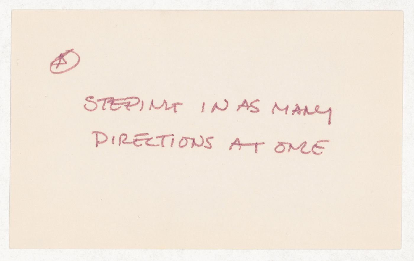 Steping in as many directions at once