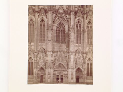 Detail of west portals, and windows above, Cologne, Germany