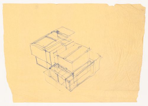 Sketch axonometric for House VI, Cornwall, Connecticut