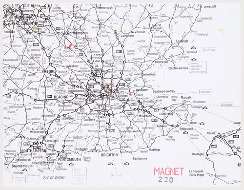 Map showing Magnet sites