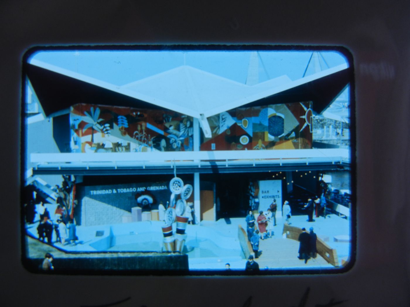 View of the Pavilion of Trinidad & Tobago, and Grenada, Expo 67, Montréal, Québec