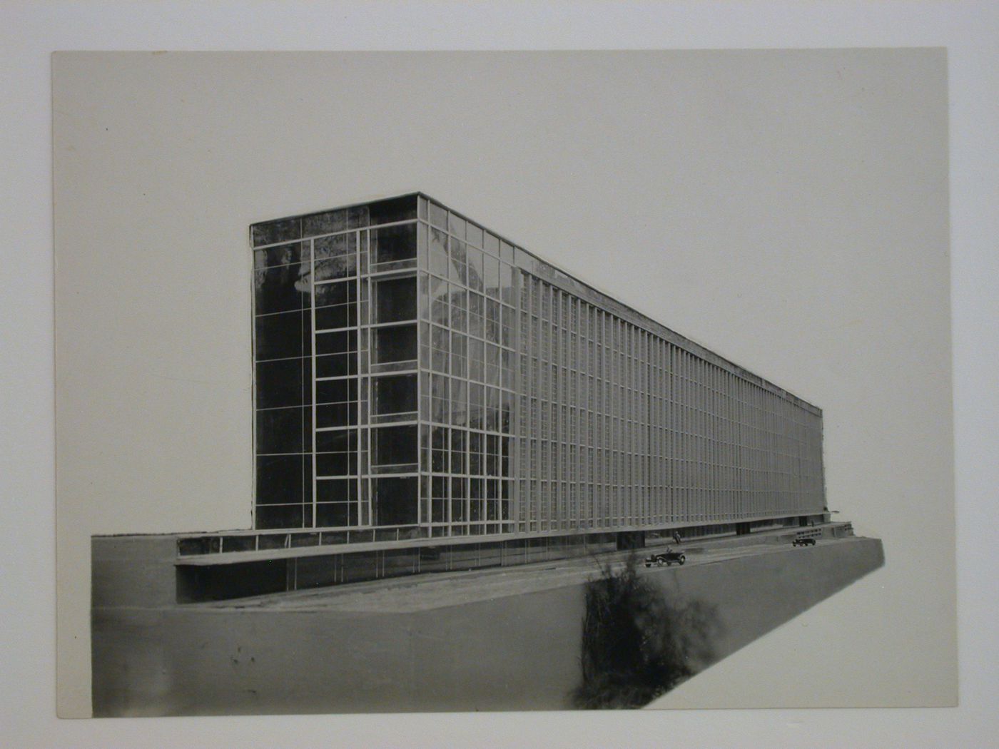 Photograph of a model for the Building of Industry, Sverdlovsk, Soviet Union (now Ekaterinburg, Russia)