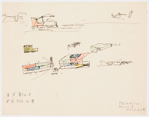 Pavillon Ahrenberg, Stockholm: sketches