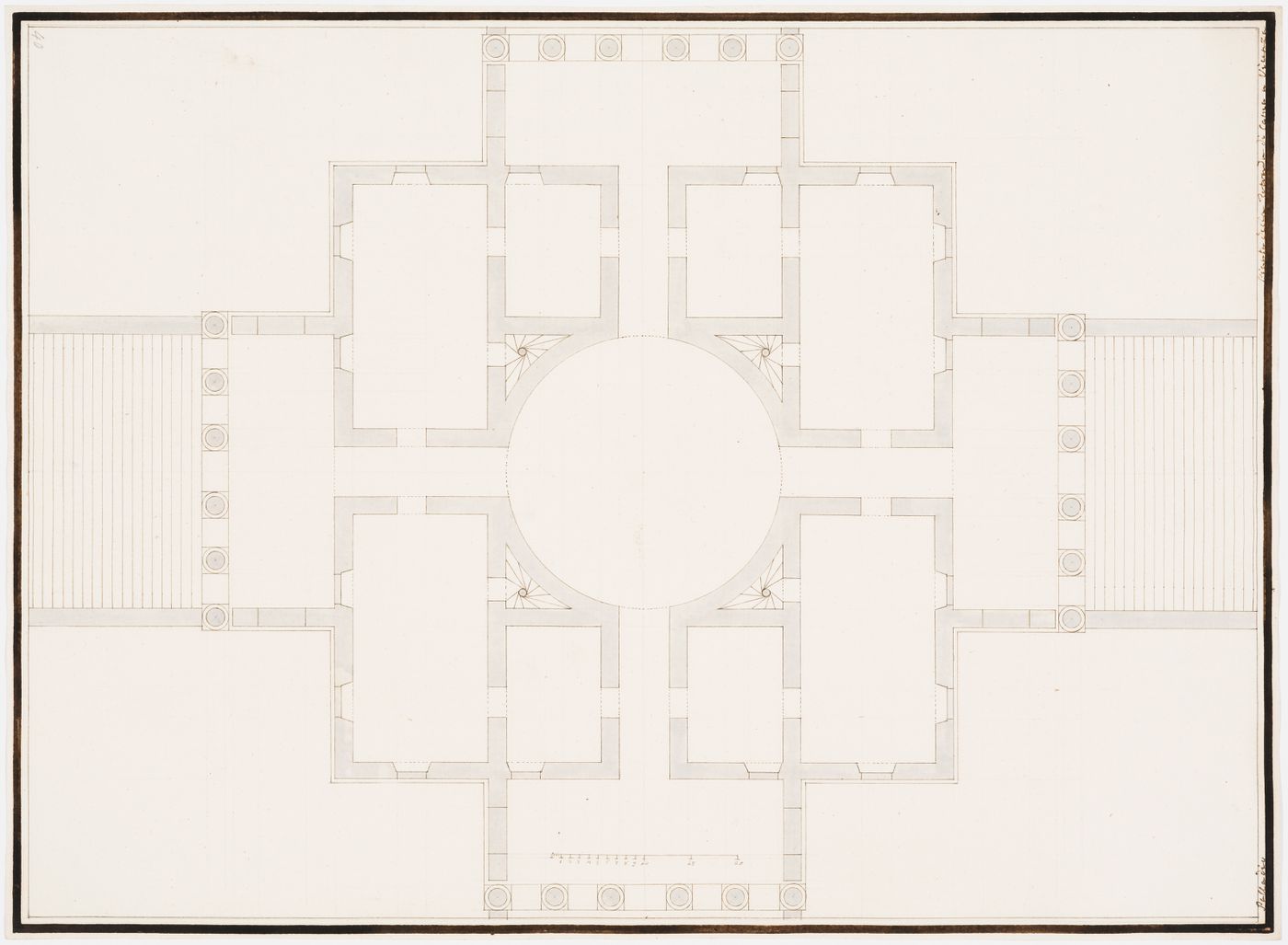 Ground plan of the Villa Rotonda, Vicenza