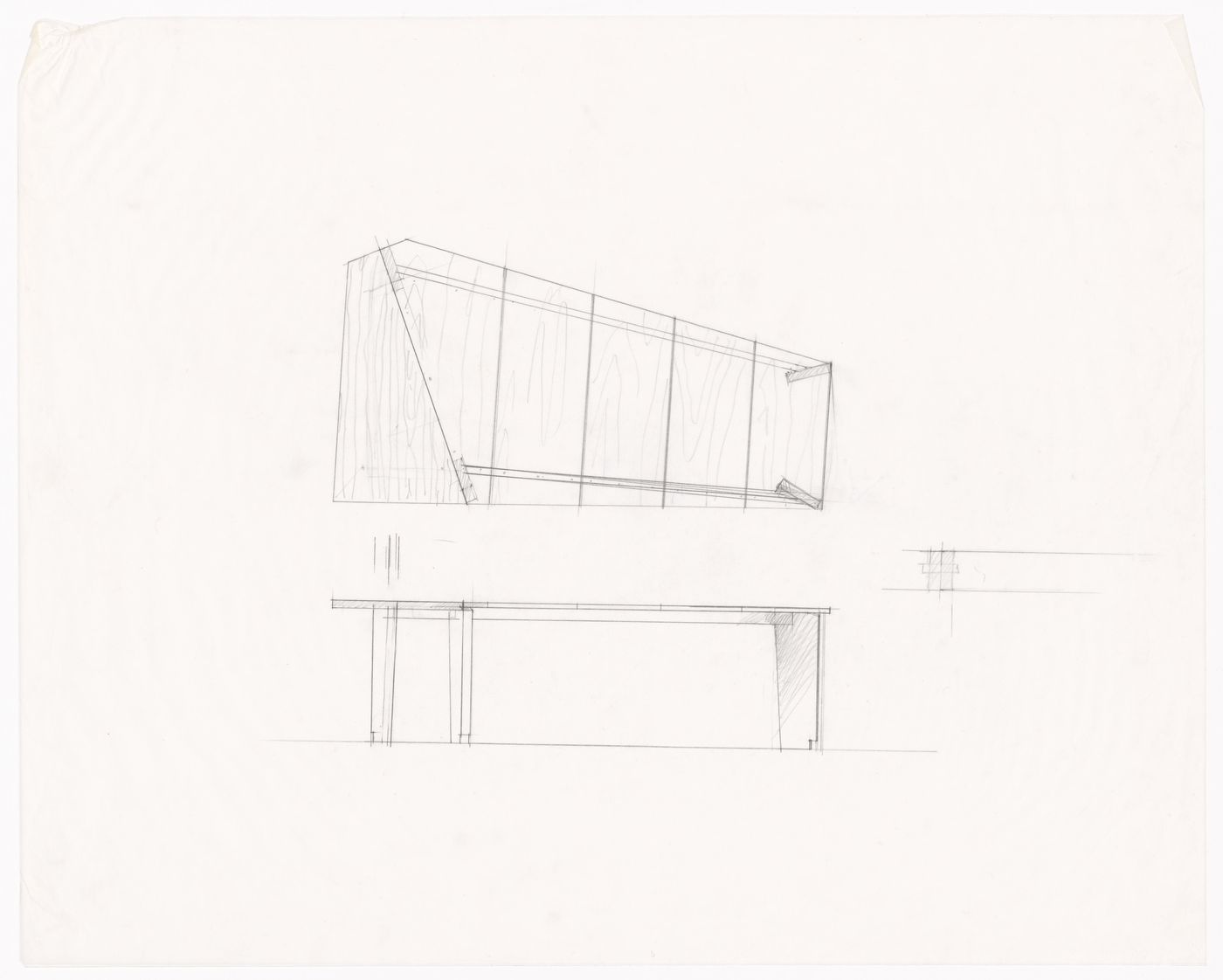 Plan and elevation for Casa Insinga, Milan, Italy