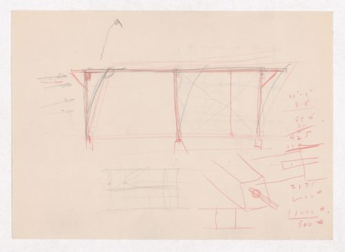 Various documents and drawings including furniture design and office renovation: File G 687