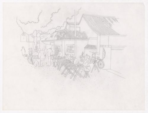 Illustration showing the traditional living patterns for the Sichuan housing project for "Housing a Billion: Urban Upgrading: Design Ideals for Rural China" publication