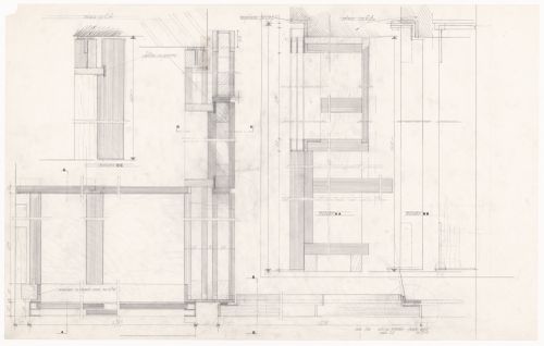 Plans and sections for Casa Frea, Milan, Italy