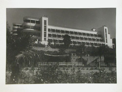 Exterior view of Voroshilov Sanatorium, Sochi, Soviet Union (now in Russia)