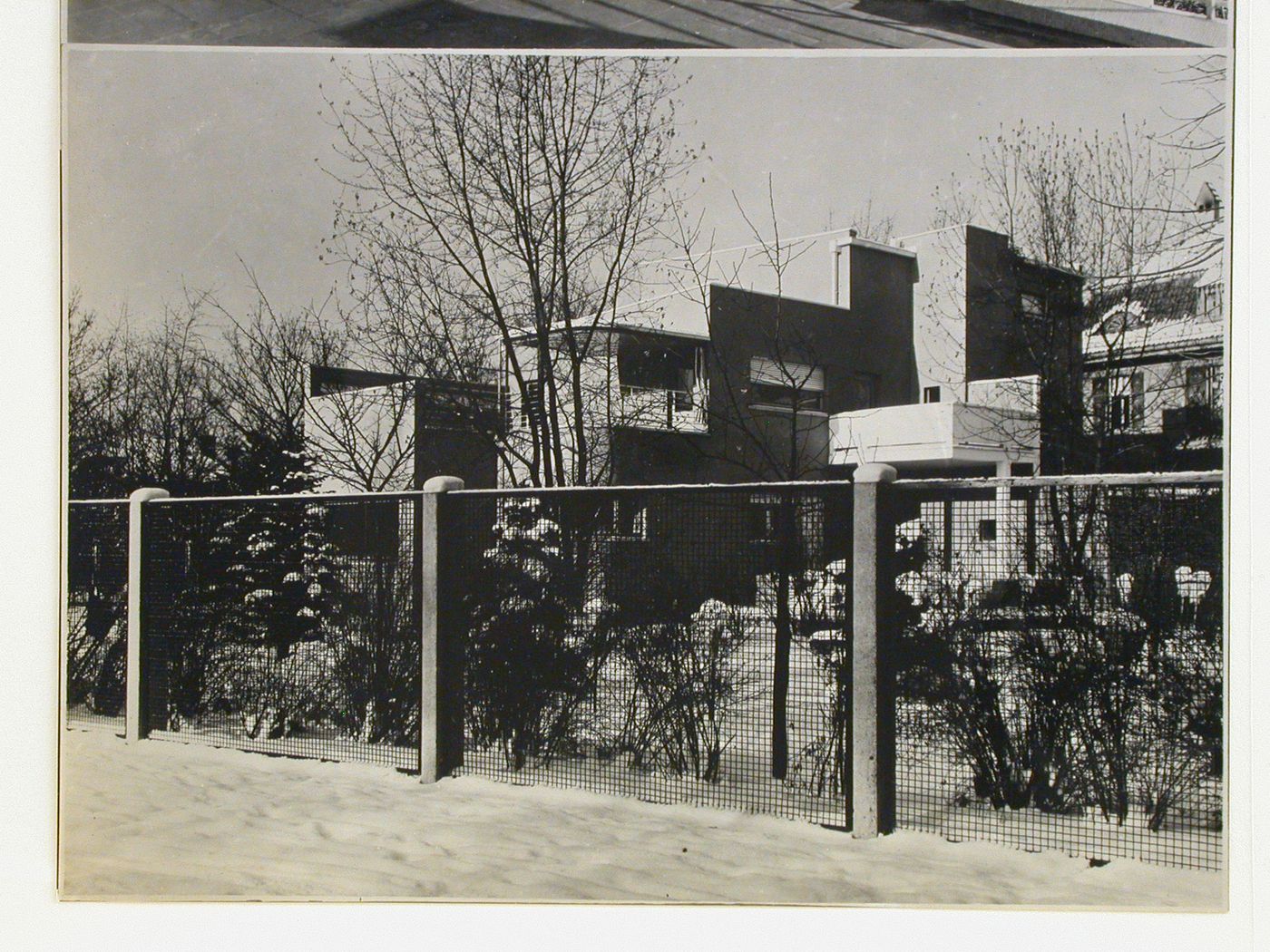 View of Dr. Kriebel's house showing the backyard during the winter, Breslau, Poland