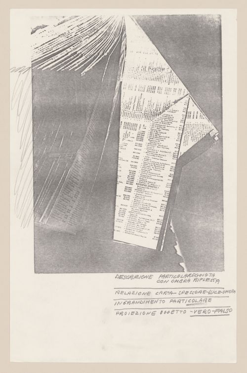 Photograph of a model for Architecttura di carta [Paper architecture]