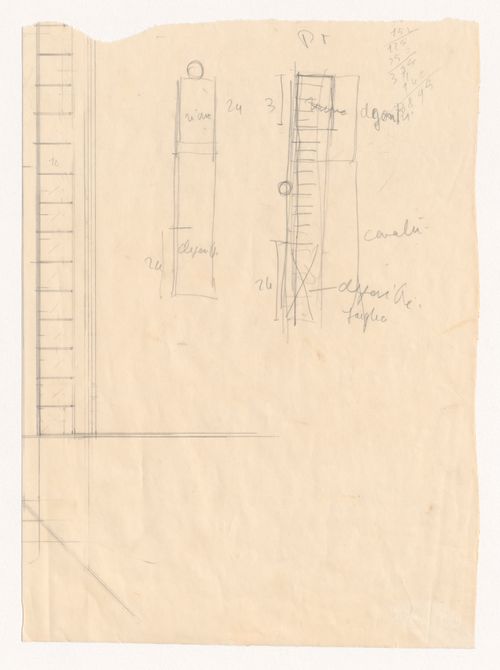 Sketches for Misura lamp prototype for Flos