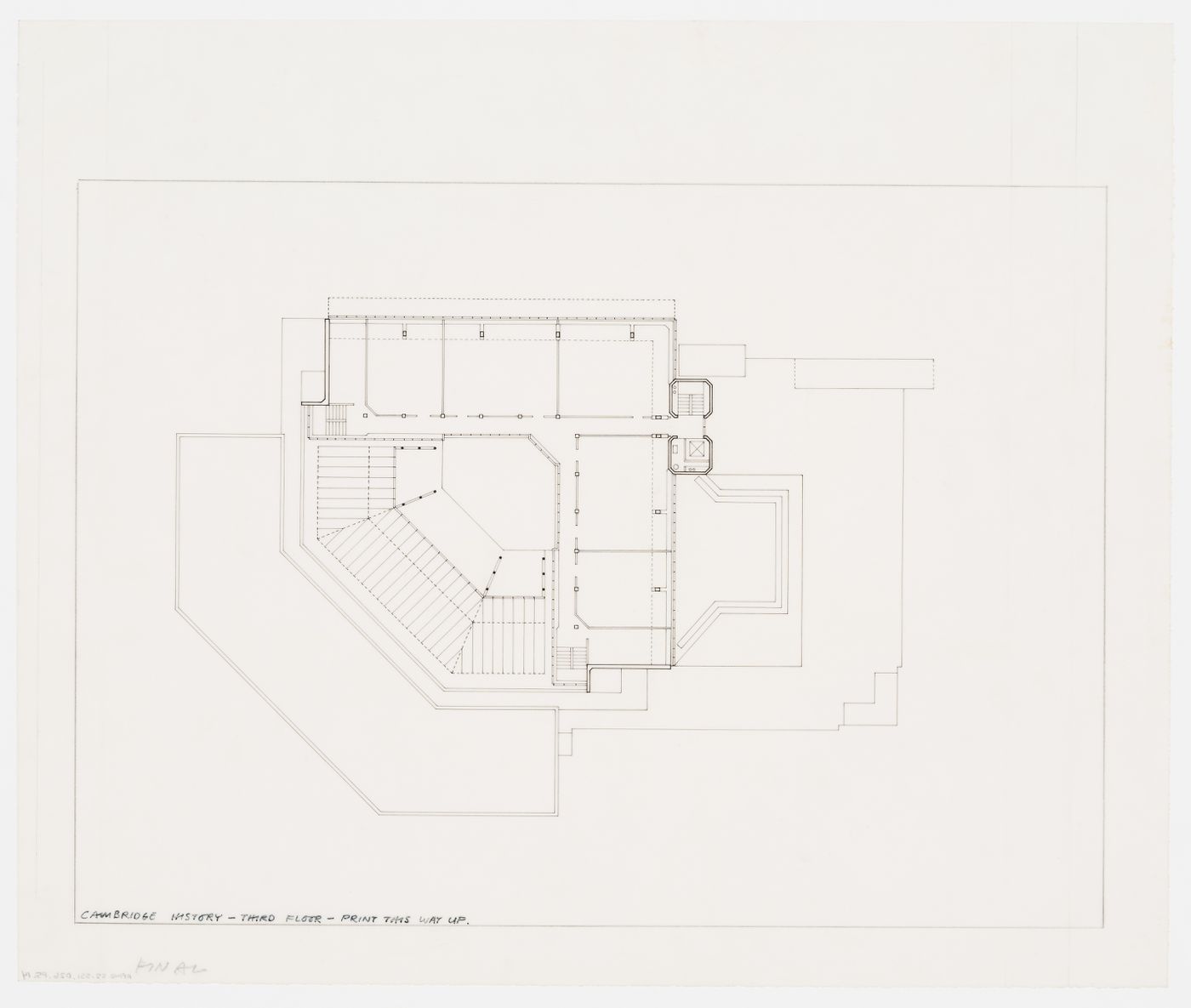 History Faculty Building, University of Cambridge, Cambridge, England: third floor plan