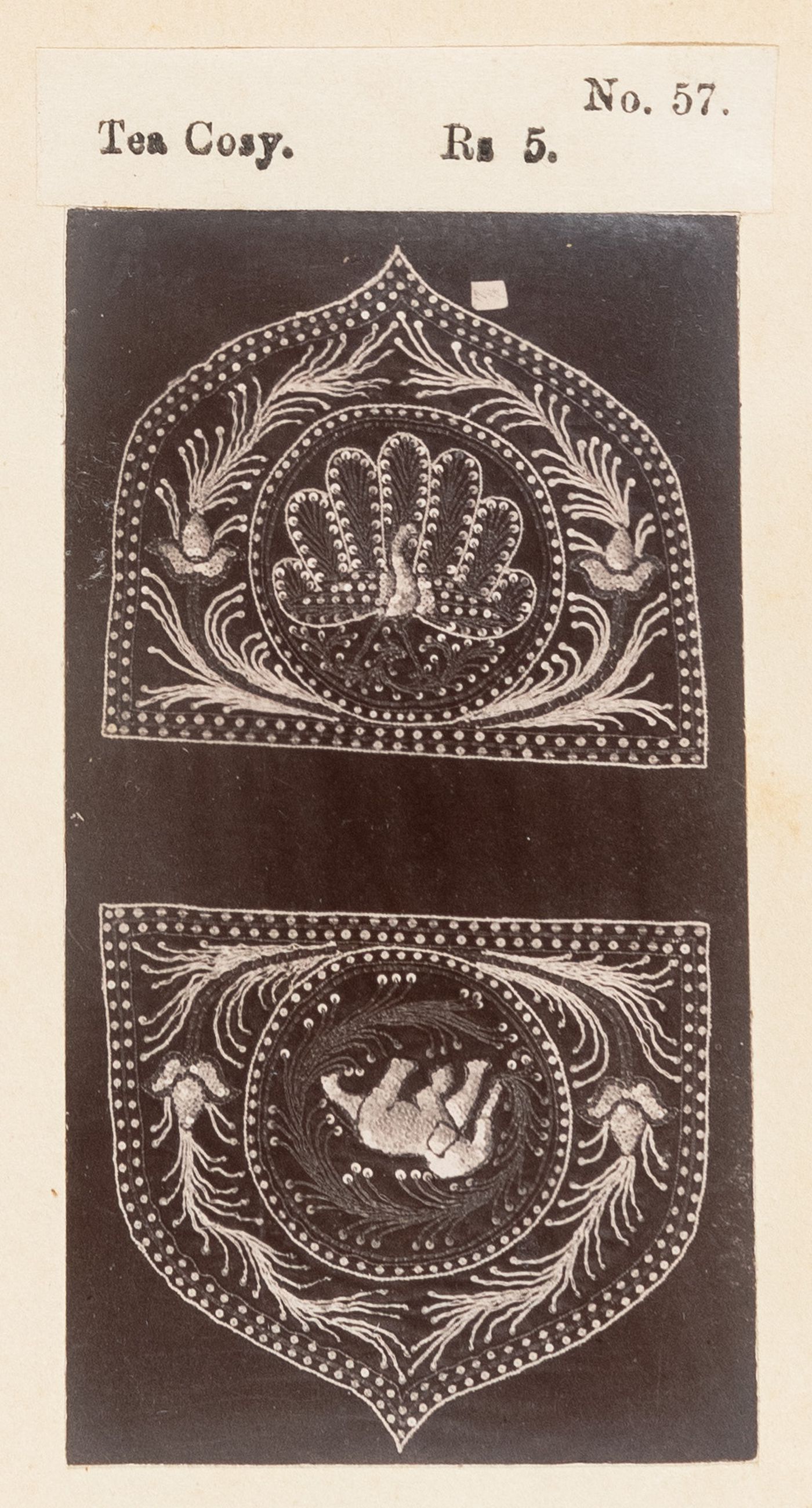 View of a slipcover, F. Beato Limited, C Road, Mandalay, Burma (now Myanmar)