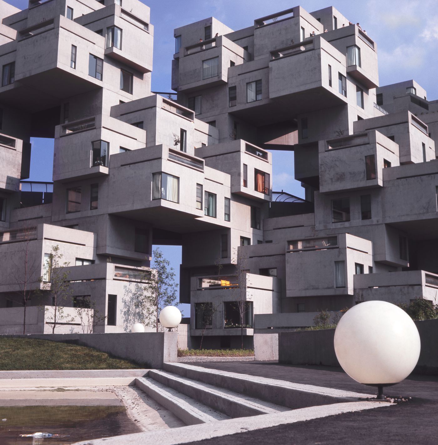 Partial view of Habitat 67, Expo 67, Montréal, Québec