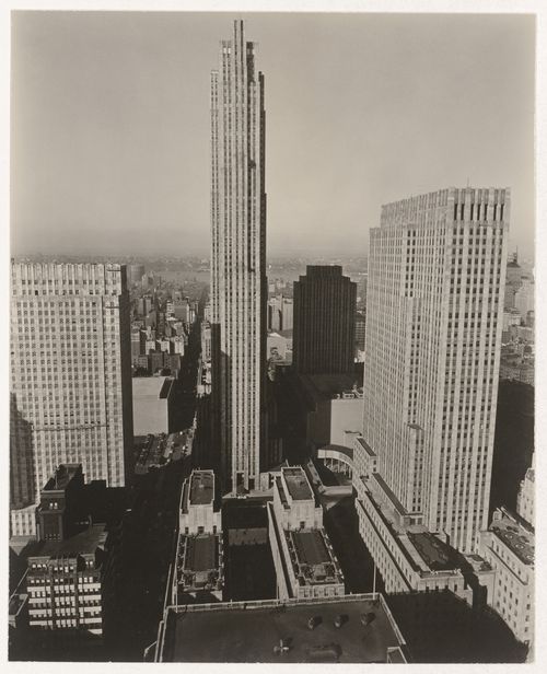 Rockefeller Center, 49th and 50th Streets. Taken from 32 East 57th Street.