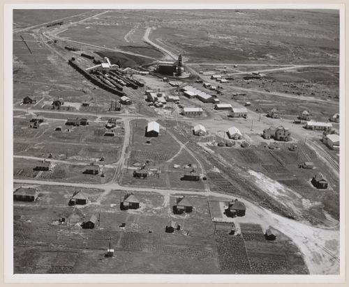 Estevan area. Bienfait open-cast coal mine and miner's housing, Saskatchewan