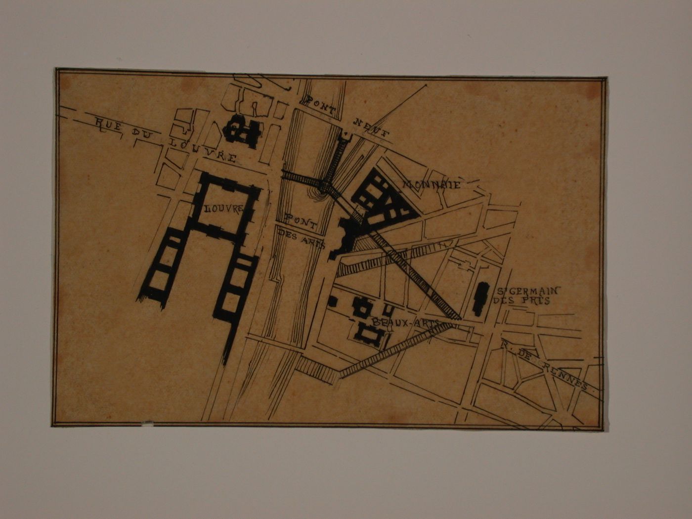 Design for the joining of the Pont Neuf with the Pont des Arts