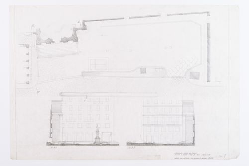 Plan and elevations for Piazza San Nazaro, Milan, Italy