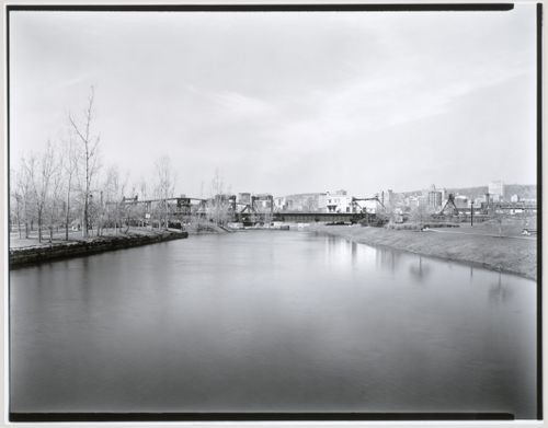 View of the Canadian National Wellington Bridge and Canadian National Port Bridge looking northwest, Montréal, Québec